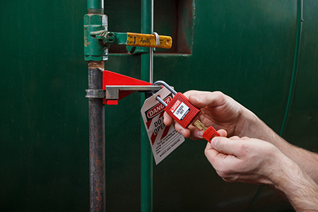 lockout tagout hangslot rood