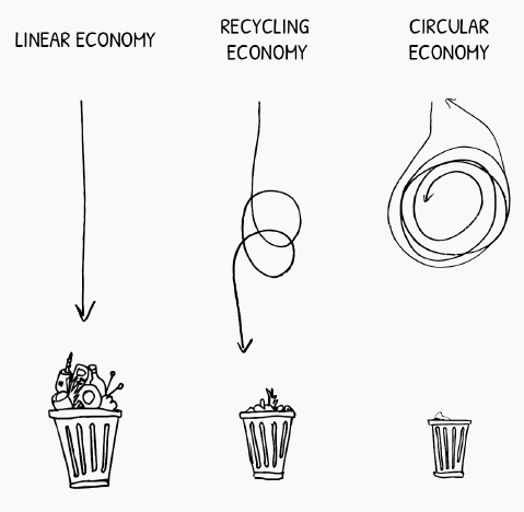 graphic linear vs circular economy