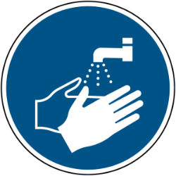pictogram handen wassen verplicht