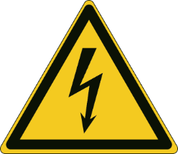 pictogram waarschuwing elektrische spanning