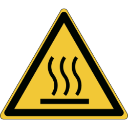 pictogram waarschuwing warm oppervlak