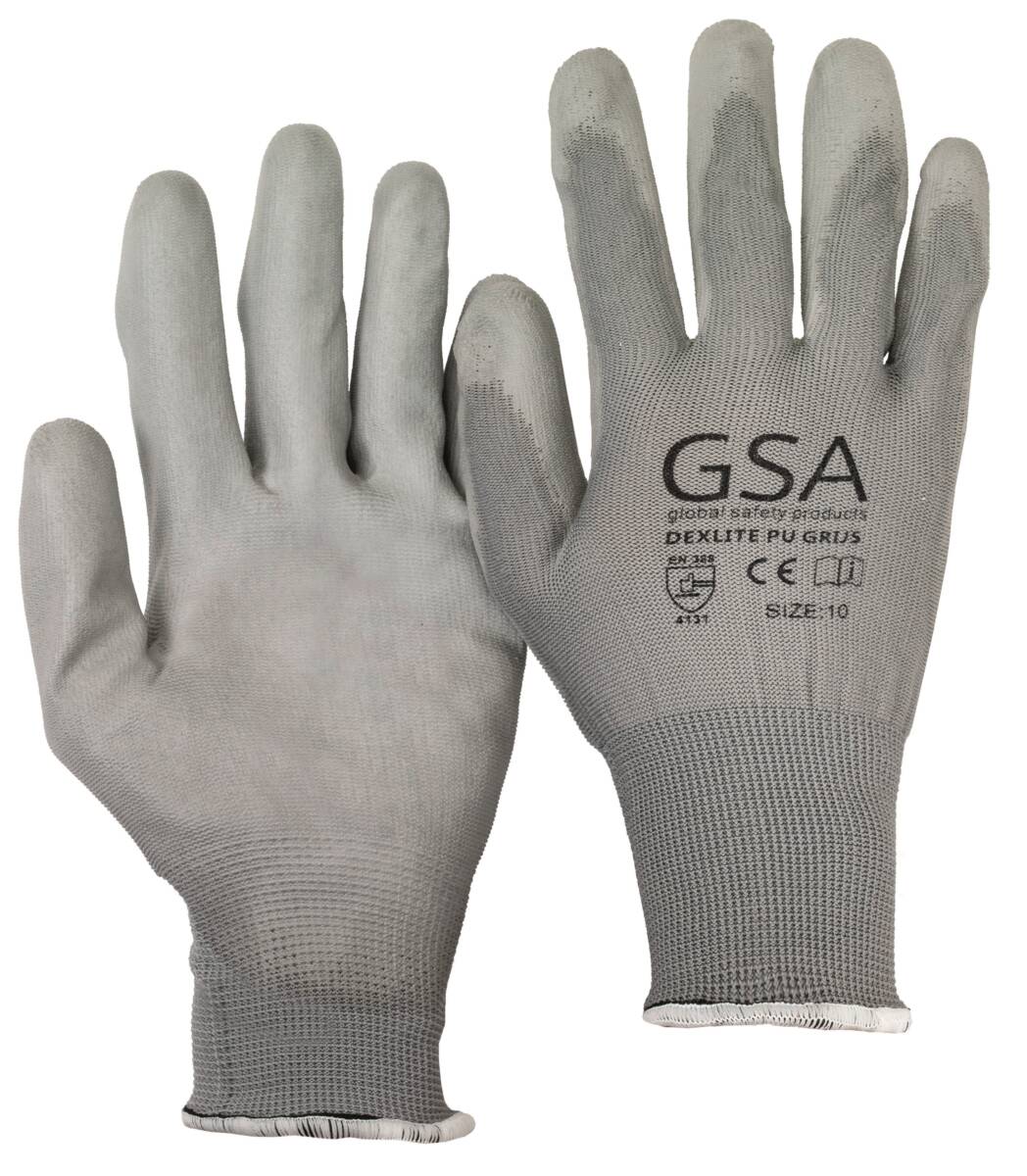 Handschoen Dexlite Grey PU
