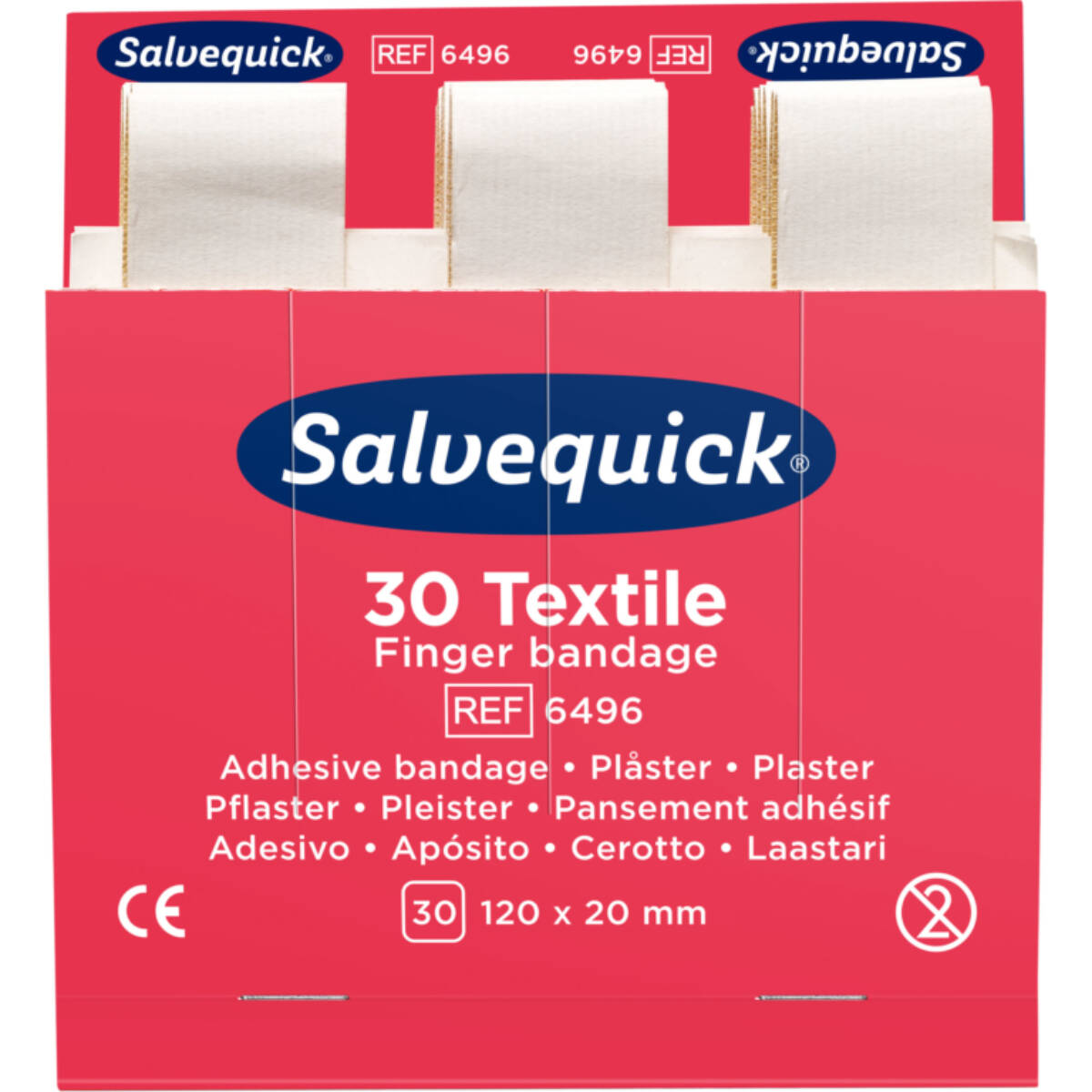 Vinger Pleisters Textiel 6 X 30ST 6496