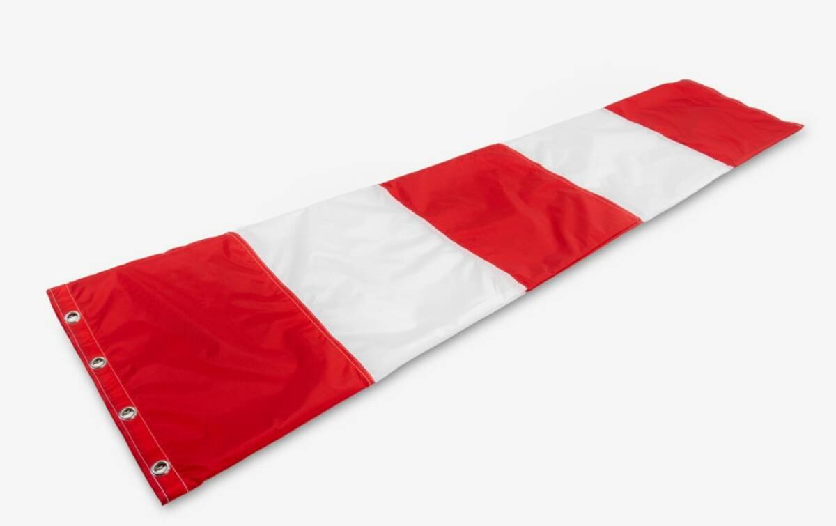 Windzak 150 Cm 30 Cm Diameter Rood/Wit