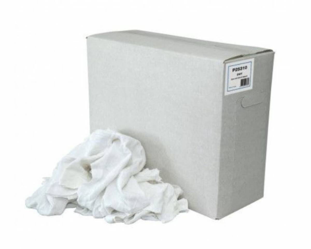 Dunne Witte Tricot Poetslappen 10KG
