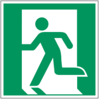 pictogram nooduitgang links