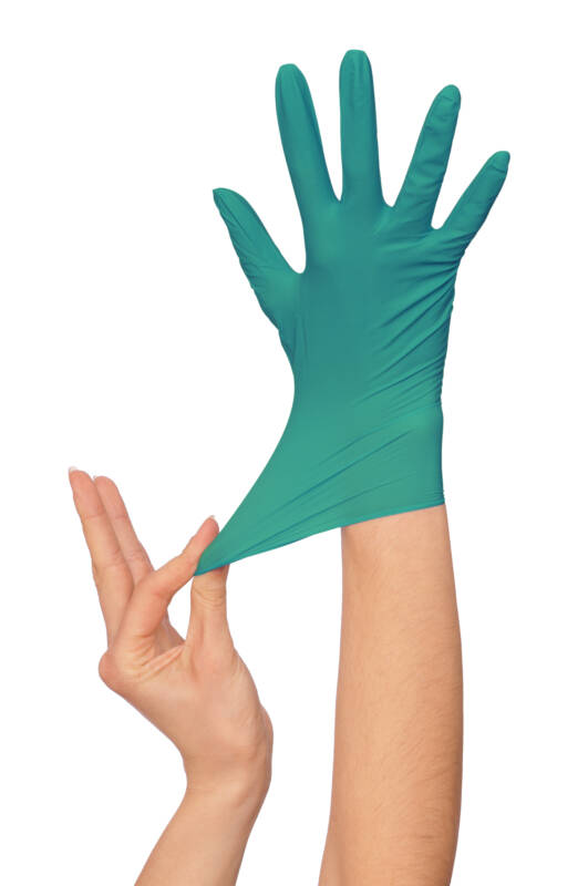 Glove disp nitril pf 6.0gr green 100pcs Disposable Vandeputte