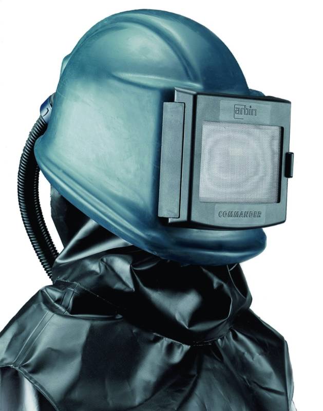 Sand blaster helmet commander pl Air hoods Vandeputte Safety Experts
