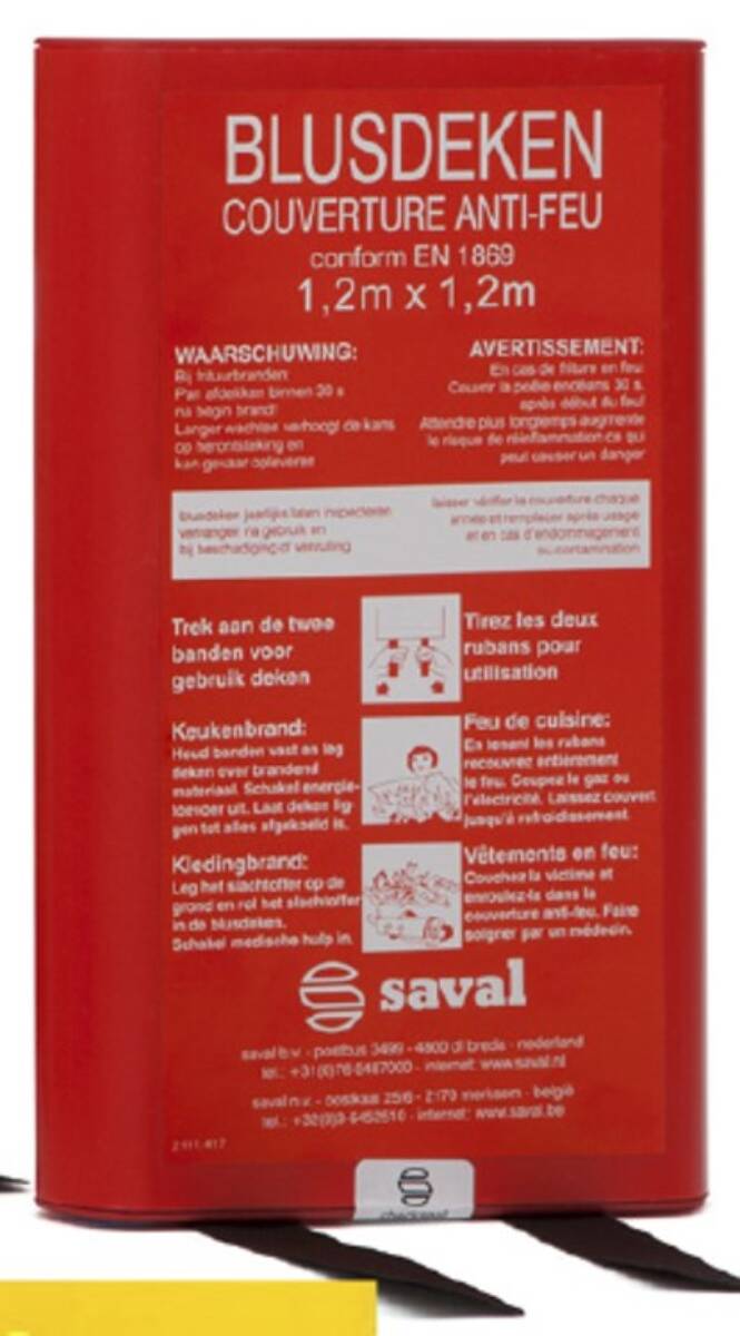 Branddeken 120X120CM NL/FR Rode Box