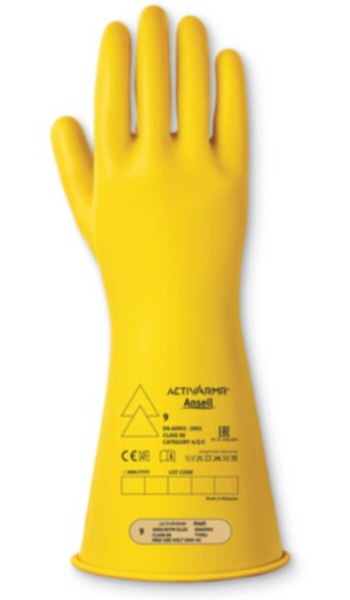 Handschoen RIG0014Y 500V Klasse 00 Geel