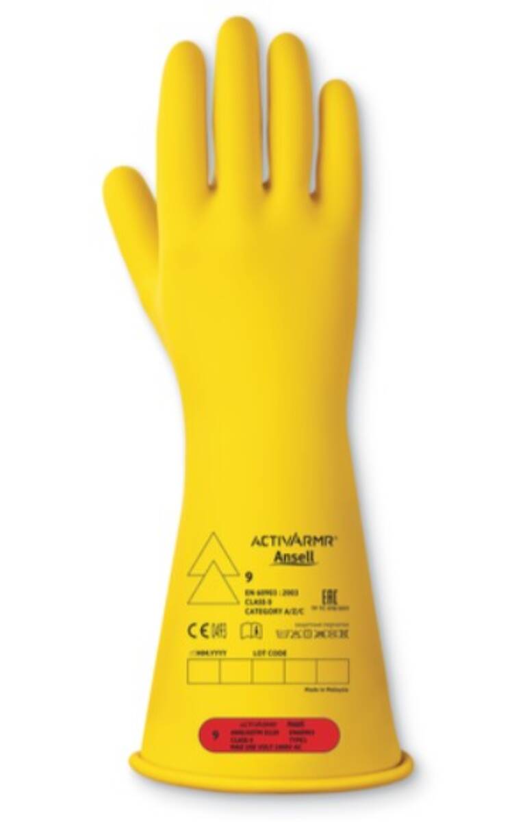 Handschoen RIG014Y 1000V Klasse 0 Geel