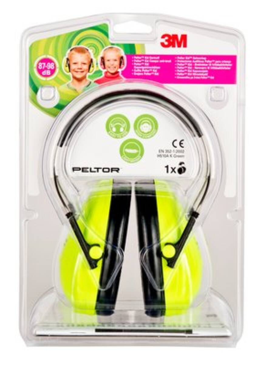 Oorkap Kids Safety Neon Green
