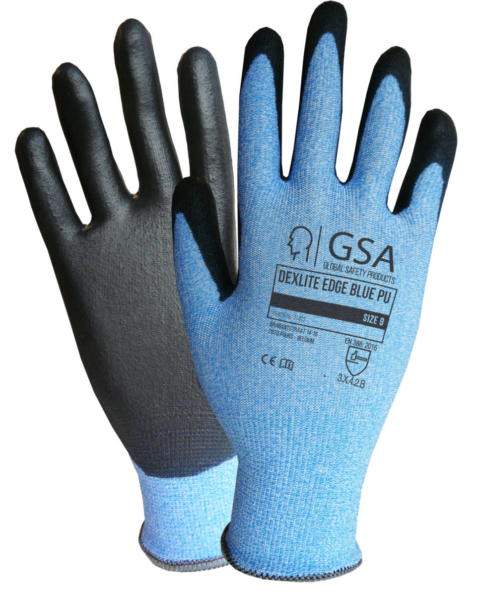Handschoen Dexlite Edge Blue PU