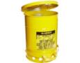 WASTE CAN ROUND GALVANISED 20L YELLOW F