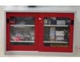RED STEEL PPE CABINET PLEXI