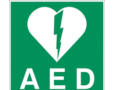 AED STICKER 10 X 10 CM