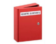 COFFRET REGISTRE S&Eacute;CURIT&Eacute; ACIER ROUGE NL