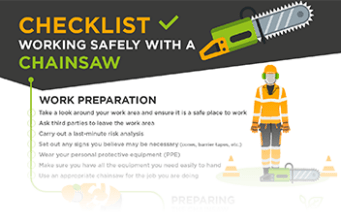 Interactive checklist: working safely with a chainsaw
