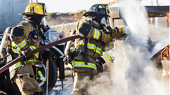Firefighters and intervention teams