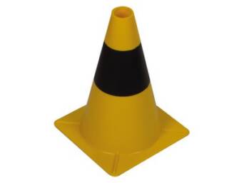 CONE 50CM JAUNE/NOIR