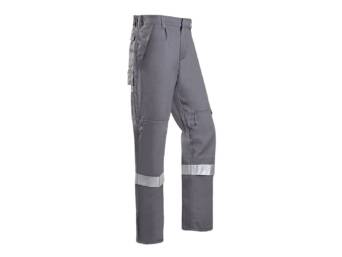 Item Ripstop work trousers. Cotton polyester/elastane 280 gsm. Black and  grey.