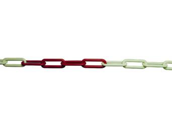 CHAINE PE 6MM 25M ROUGE/BLANC