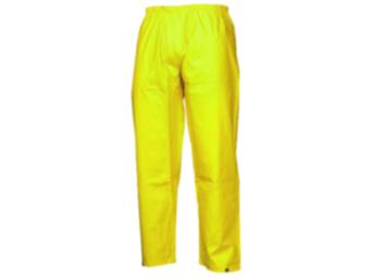 Pantalon imperméable jaune haute visibilité avec bandes argentées