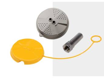 AXION EYE/FACE WASH HEAD-STAINLESS STEEL