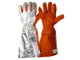 Gant nitrile orange extra fort avec picots