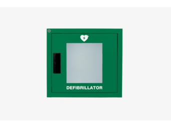 AED INDOOR CABINET METAL GREEN