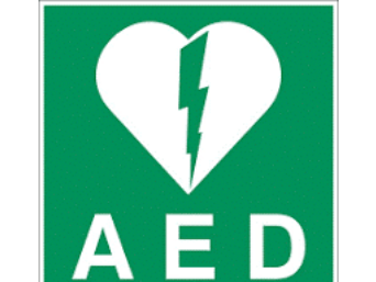 AED STICKER 10 X 10 CM