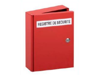 COFFRET REGISTRE S&Eacute;CURIT&Eacute; ACIER ROUGE NL