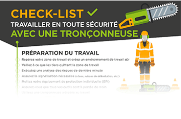 Check-list : travailler en toute sécurité avec une tronçonneuse