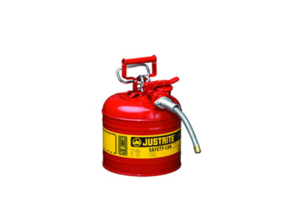 SAFETY CAN RED GALVANIZED VALVE 8L