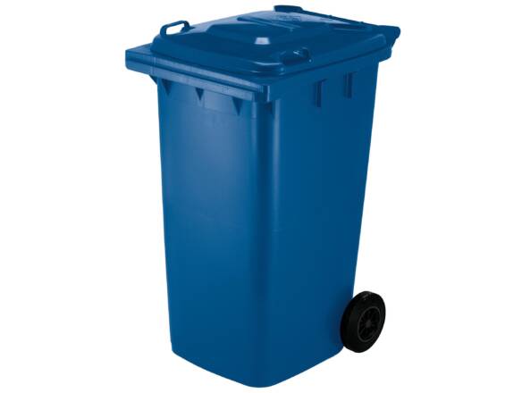 Afvalbak blauw 2 240l - Afvalverzameling - Vandeputte Safety