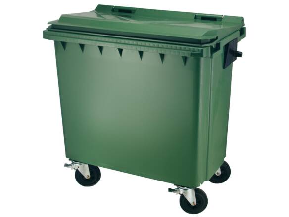 GARBAGE CONTAINER YELLOW 4 WHEELS 770L