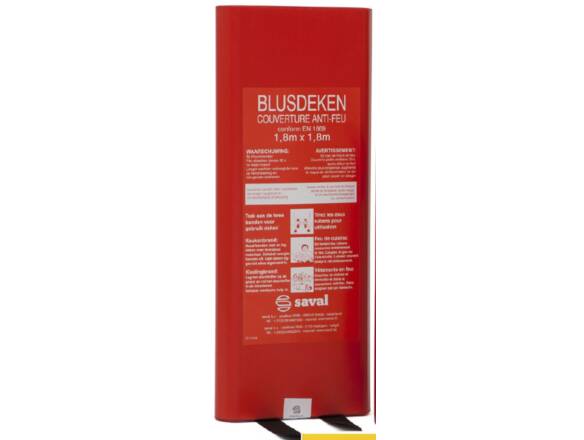 FIRE BLANKET 180X180CM NL/FR RED BOX