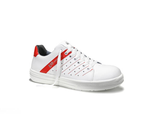 LOW SHOE NORRIS WHITE-RED O1 SRC ESD