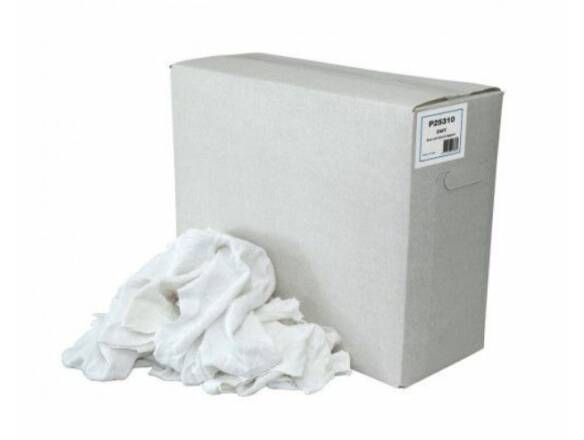 DUNNE WITTE TRICOT POETSLAPPEN 10KG