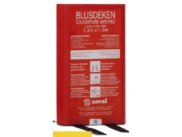 FEUERDECKE 120X120CM NL/FR ROTER BOX