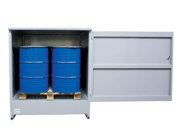 STORAGE CABINET STEEL 4 BARRELS 200L