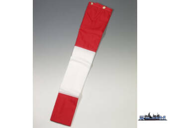 WINDZAK 150 CM 30 CM DIAMETER ROOD/WIT