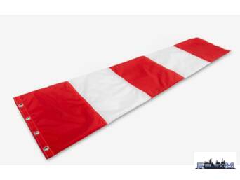 WINDZAK 150 CM 30 CM DIAMETER ROOD/WIT