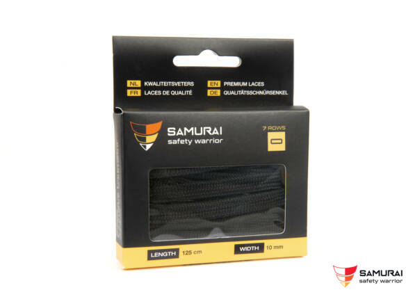 SHOE LACES FLAT 125CM BLACK