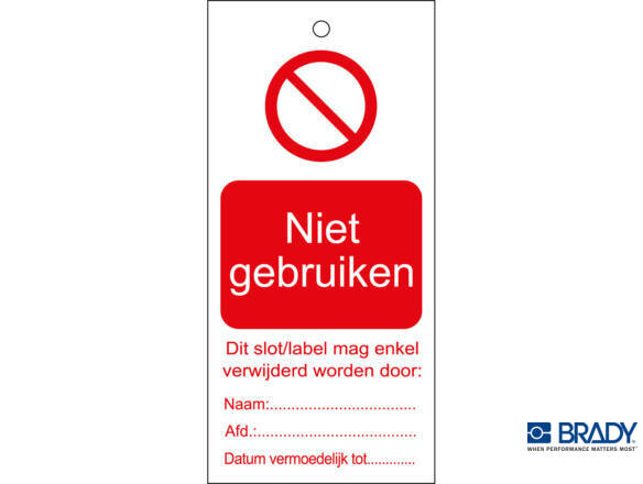 TAG NIET GEBRUIKEN 75X160 256160