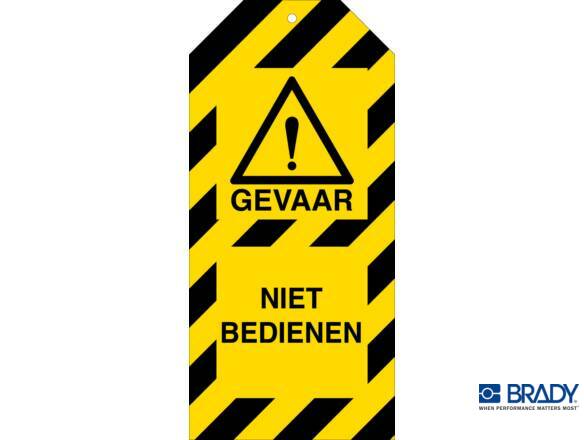 TAG NIET BEDIENEN 160X75 256179 DUTCH