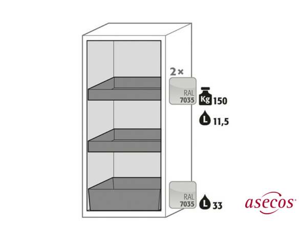 CABINET S-CLASSIC LOW 1 DOOR YELLOW 90M