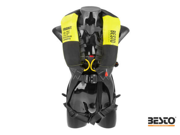 REDDINGSVEST FALL ARREST SOLAS GEEL