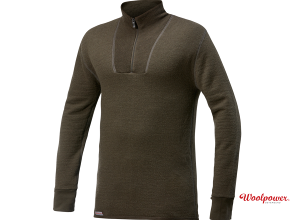 WOOLPOWER ZIP TURTLENECK 400